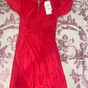 Mango Vibrant Red Mini Dress